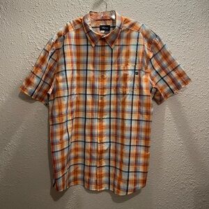 Marmot Button‎ Down Orange/PlaidShirt.
